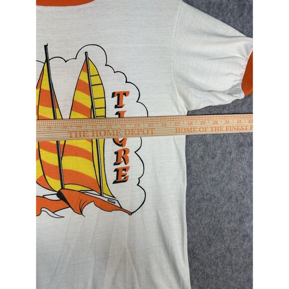 VTG El Tigre Sailing Ringer Men’s S Shirt Advertising Double Sided Single Stitch - Picture 10 of 11